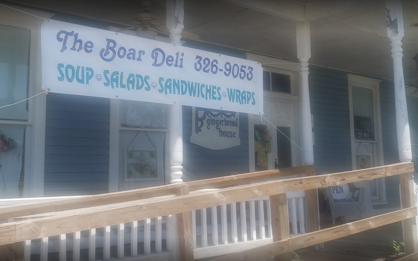 exterior photo, boar deli is located in the historic downtown Ginger House
