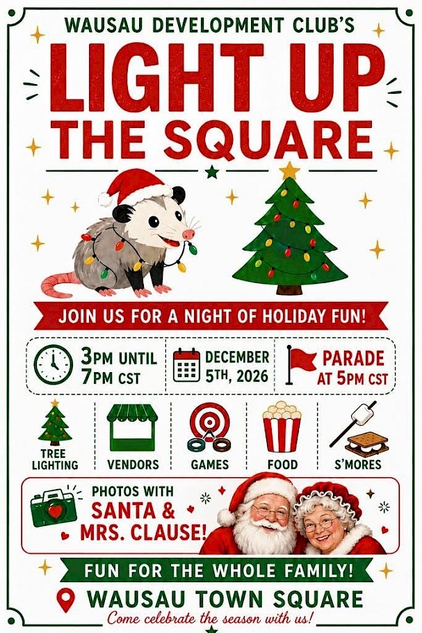 Wausau Light Up the Square Festival Flyer